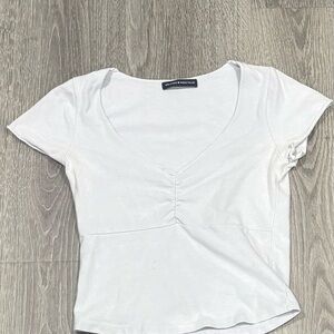 Brandy Melville Purple Short Sleeve V-Neck Top